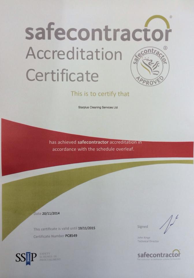 Safecontractor accreditation